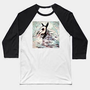 Mythical Kelpie Brookhorse and pond leaves Baseball T-Shirt